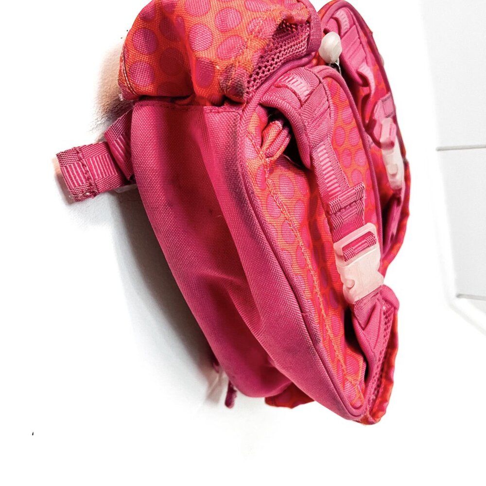 Pottery Barn Kids Mackenzie Small Pink Orange Dot Backpack School Bag - Picture 5 of 14